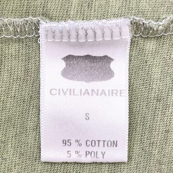 Civilianaire Men's Green Crewneck Long Sleeve Shirt - Picture 6 of 6